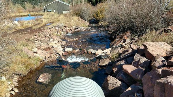Water Intake for Municipal Water Plant after installation of Cross Vein Work by Chaparral Construction