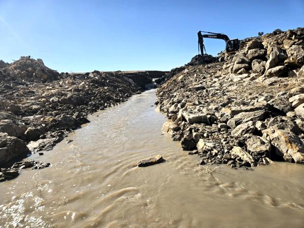 Removal of dam to improve irrigation access